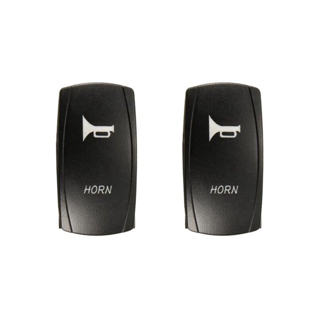 2X Interruptor de palanca de bocina LED momentáneo para automóvil, barco, marino, 12 V, 24 V, rojo