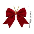 thumbnail image 3 of Christmas Ornaments, Fleece Wine Red Bow Christmas Decoration, Xmas Decorations, Christmas Bow, for Xmas Tree, Home, Party, Holiday Christmas Decorations, 3 of 7