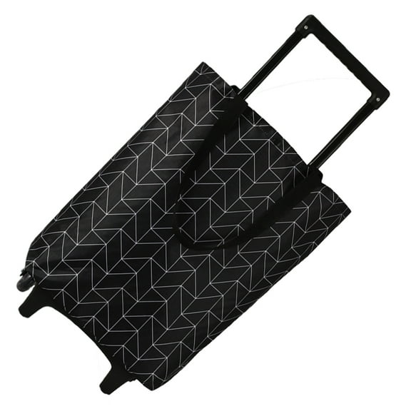SOPOTUTU Reinforced Waterproof Trolley, Black Oxford Cloth, Foldable for Outdoor and Household