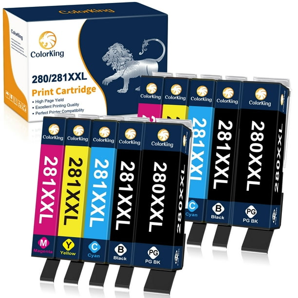 Colorking Ink Cartridge for Canon Ink 280 and 281 Cartridges Works with