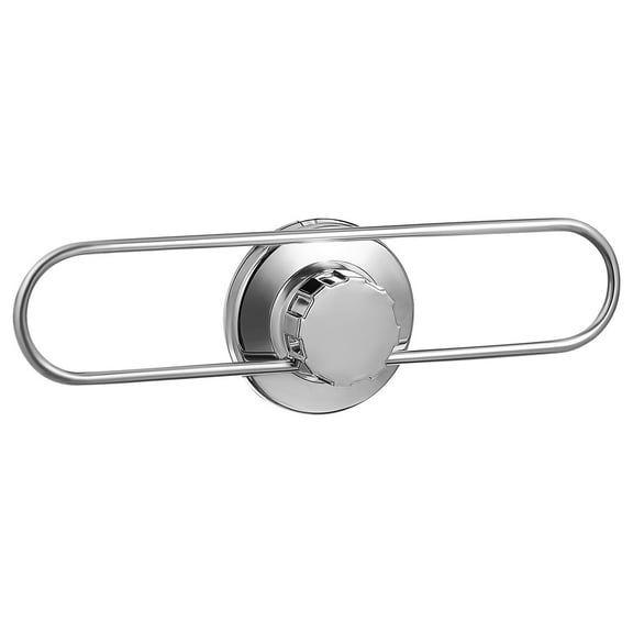 Pawsdot Wall Mounted Suction Towel Rack Silver Stainless Steel 1 Set