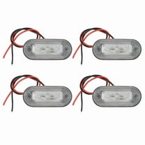 4Pcs 12V Boat Marine Signal Lamp Clear Grade Large Waterproof LED Courtesy Lights Stair Deck White