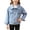 Blue-1, variant on 18M-14Y Girls Ornate Embroidered Denim Jacket Kids Button-up Coat with Ethnic Floral Applique and Front Pockets for School and Casual Wear