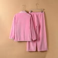 thumbnail image 5 of Jinhomg Womens Thick Flannel Pajamas 2 Pcs Plus Size Comfy Lounge Sets Soft Cozy Long Sleeve Crew Neck Tops and Elastic Waist Pants Prime Day 2025 Pink XXXL, 5 of 10