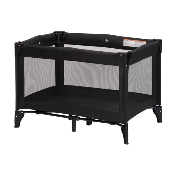 Babideal Portable Baby Play Yard with Mesh Sides and Padded Mat, Licorice Root Black