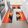thumbnail image 2 of CCTFS Dolphin Sunset Valentine's Day Fall Kitchen Rugs Non Skid Washable Area Carpet [Made in USA], Multi - 3 Pcs 16''*24''/20''*32''/47''*18'', 2 of 10