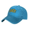 thumbnail image 3 of ZICANCN Peace Text Casquette de Baseball Réglable Femmes, Chapeaux pour Hommes Adulte Lavé Coton Denim Baseball Caps Mode Bleu, 3 of 6