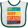 thumbnail image 3 of Inktastic Four Wheeling Eat Sleep off Road Repeat Boys or Girls Baby Bib, 3 of 4