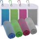 thumbnail image 1 of Cooling Towel (30*100cm), [4-Pack] Ice Towel, Microfiber Cooling Towel for Yoga, Fitness (Blue/Green/Rose/Grey), 1 of 5
