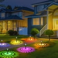 thumbnail image 3 of Rirool Outdoor Solar Pathway Lights, 6 Pack Dual Mode Waterproof LED Solar Lights for Walkway Yard Garden Lawn Patio - Multi-Color & Warm White, 3 of 8