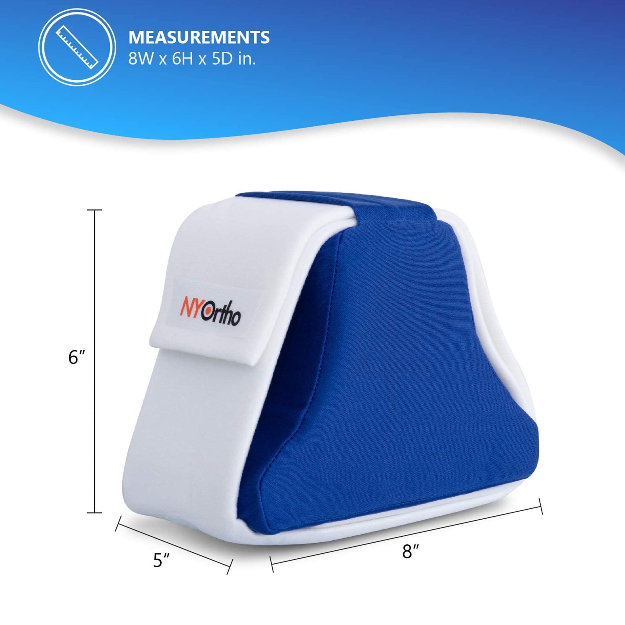 NYOrtho Abduction Knee Separator Wedge Pillow with Foam Strap, Breathable Stretch