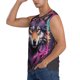 thumbnail image 3 of Balery Colorful Wolf Head A Camisetas sin mangas para hombre, absorbe la humedad y protege contra el mal olor.-Large, 3 of 7