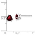 thumbnail image 4 of 14K White Gold Garnet Trillion Stud Earrings, 4 of 4