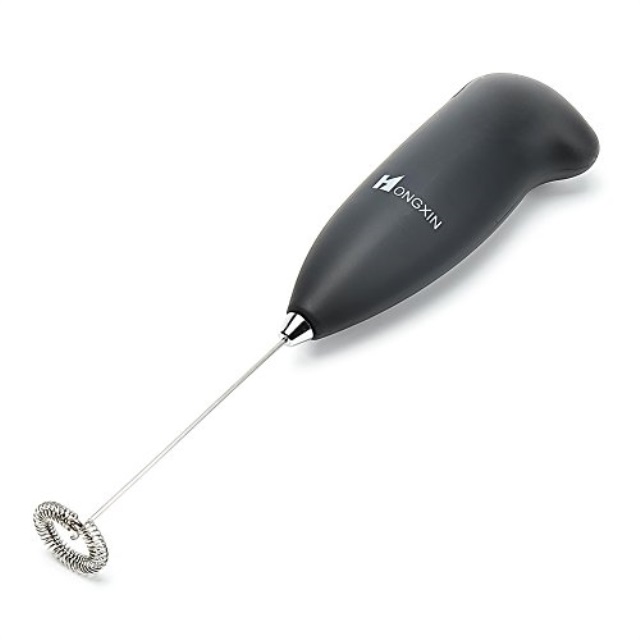 milk frother, electric foam maker stainless steel stand whisk milk