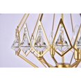 thumbnail image 3 of Bethel International Chandelier Gold Metal & Crystal, 3 of 4