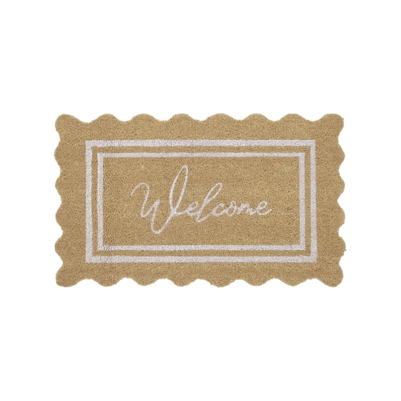 30in Welcome Outdoor Doormat Holiday Decorations Crystal Velvet Entryway Front Door Rug Non Slip Porch Patio Floor Mat