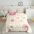 thumbnail image 3 of Feelyou Princess Groovy Flower Bedding Comforter Set, Cartoon Daisy Floral Twin Comforter Sets, Teens Kids Girls Women Reversible Bedding Set, Luxury Bedroom Decor, 2 Pieces, 3 of 9