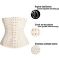 thumbnail image 3 of Women's Waist Trainer Corset for Weight Loss Steel Boned Shapewear Belt Tummy Control Body Shaper with Adjustable Hooks, 3 of 6
