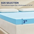 thumbnail image 5 of Mattress Topper Twin, 3 Inch Gel Infused Memory Foam Bed Topper for Twin Size, CertiPUR-US Certified, 5 of 9