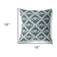 thumbnail image 5 of 16"x16" Dark Green Yellow Gray Zippered Suede Geometric Throw Pillow, 5 of 5