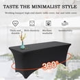 thumbnail image 5 of VidaFete Spandex Tablecloth 2 Pack 6FT, Fitted Stretch Table Cover for Rectangle Tables, Wrinkle Resistant and Washable Tablecloths for Outdoor, Picnic, Party, Brown, 5 of 5