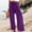 01 Purple, variant on Hicidod Women Summer Pants with Pockets High Waisted Cotton Linen Palazzo Pant Loose Fit Wide Leg Long Lounge Solid Trendy Trousers