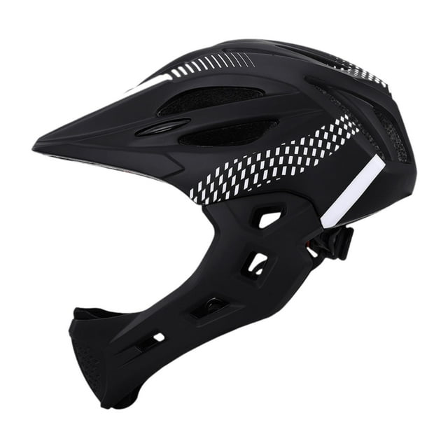 Casco de bicicleta ligero, transpirable y cómodo para niños, casco integral para bicicleta. Blanco y negro