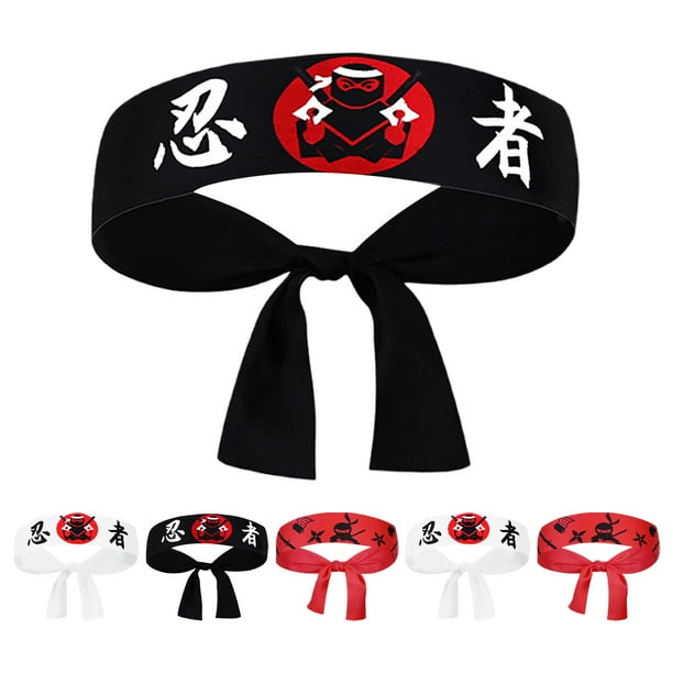 6 diademas japonesas de karate para hombre, diadema de chef de karate, diadema de cocina japonesa, decoración para fiestas de sushi, diadema de entrenamiento de karate