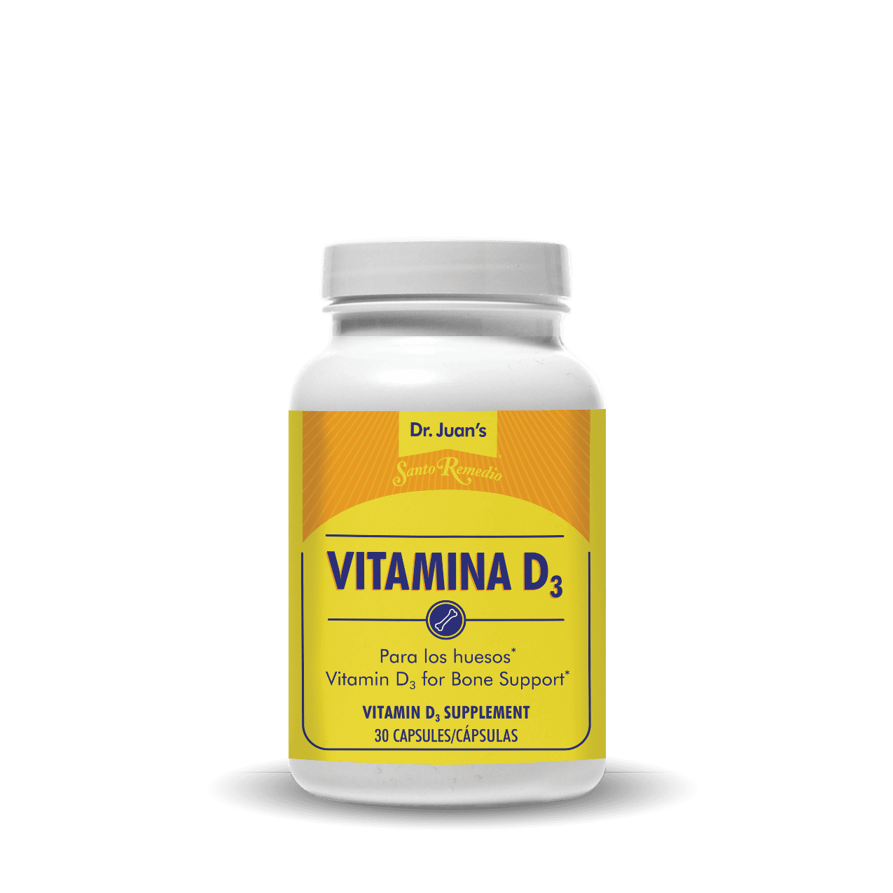 Santo Remedio Vitamin D Supplement Capsules, 12.5mcg, 30 Ct
