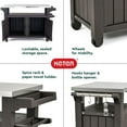 thumbnail image 4 of Keter Unity XL Outdoor Rolling Bar Cart Storage Cabinet & Westwood Deck Box, Espresso, 4 of 11