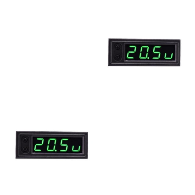 Maytalsory Car Clock Voltmeter Universal and Durable Accessories Green 58x22mm 2Set