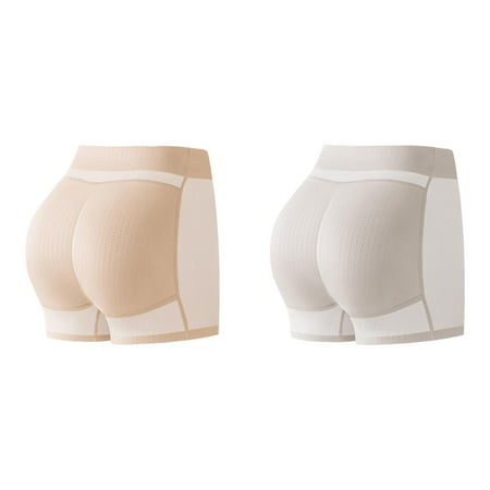 (2-Pack) Kcodviy Body Sculpting Artifact Underwear Plus Size 4X Lifting Pants Peach Women Underwear Plus Size Beautiful Underwear for Women Cotton Thong Pad Seamles