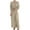 Beige, variant on IROINNID Maxi Dress for Women Loose Long Sleeve Loose Dress Solid Turn Down Collar Classic Dress ,Beige