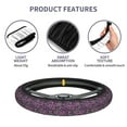 thumbnail image 6 of Elastic Steering Wheel Cover, purple cool trendy Leopard print Stretch Thickening Car Steering Wheel Cover Women Men, Steering Wheel Protector Universal 15 in, 6 of 7