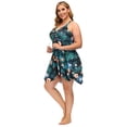 thumbnail image 3 of Zenbeiele Women's Plus Size Tankini Boyshorts Swimsuit Flowy Swimdress Tummy Control 2-Piece Bathing Suit, 3 of 9