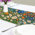 thumbnail image 4 of Yayeee Table Runner 70 inches Long Home Kitchen Dinning Party Decoration, Orange Floral Garden, 4 of 7