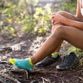 thumbnail image 5 of Darn Tough Women's Run Coolmax No Show Tab Ultra-Lightweight Running Socks with Cushion, Large Size, Aqua, 5 of 5