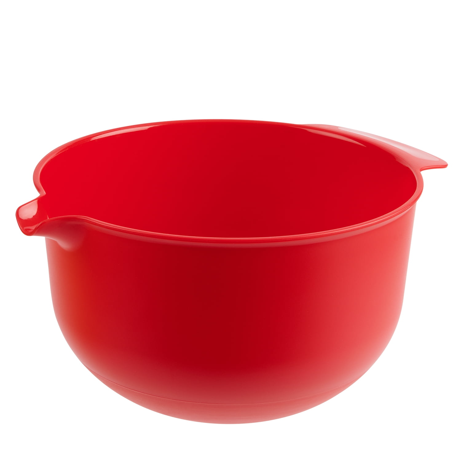 Mainstays 5QT Non-Skid Mixing Bowl with Lid, Red