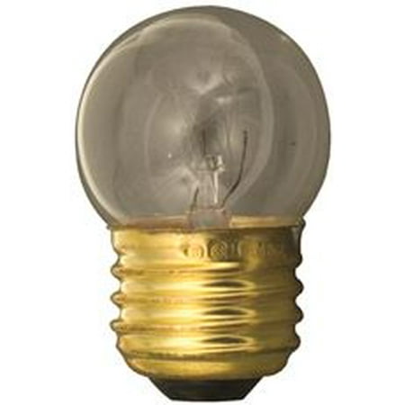 - Satco Incandescent Night Light Lamp S11, 7.5 Watt, 120 Volt, Medium Base, Clear, 2,500 Average Rated Hours, 25 Per Box