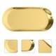 thumbnail image 3 of 2 Unids Bandejas de acero inoxidable Bandejas de frutas Bandejas de almacenamiento Platos de sushi (Dorado), 3 of 5