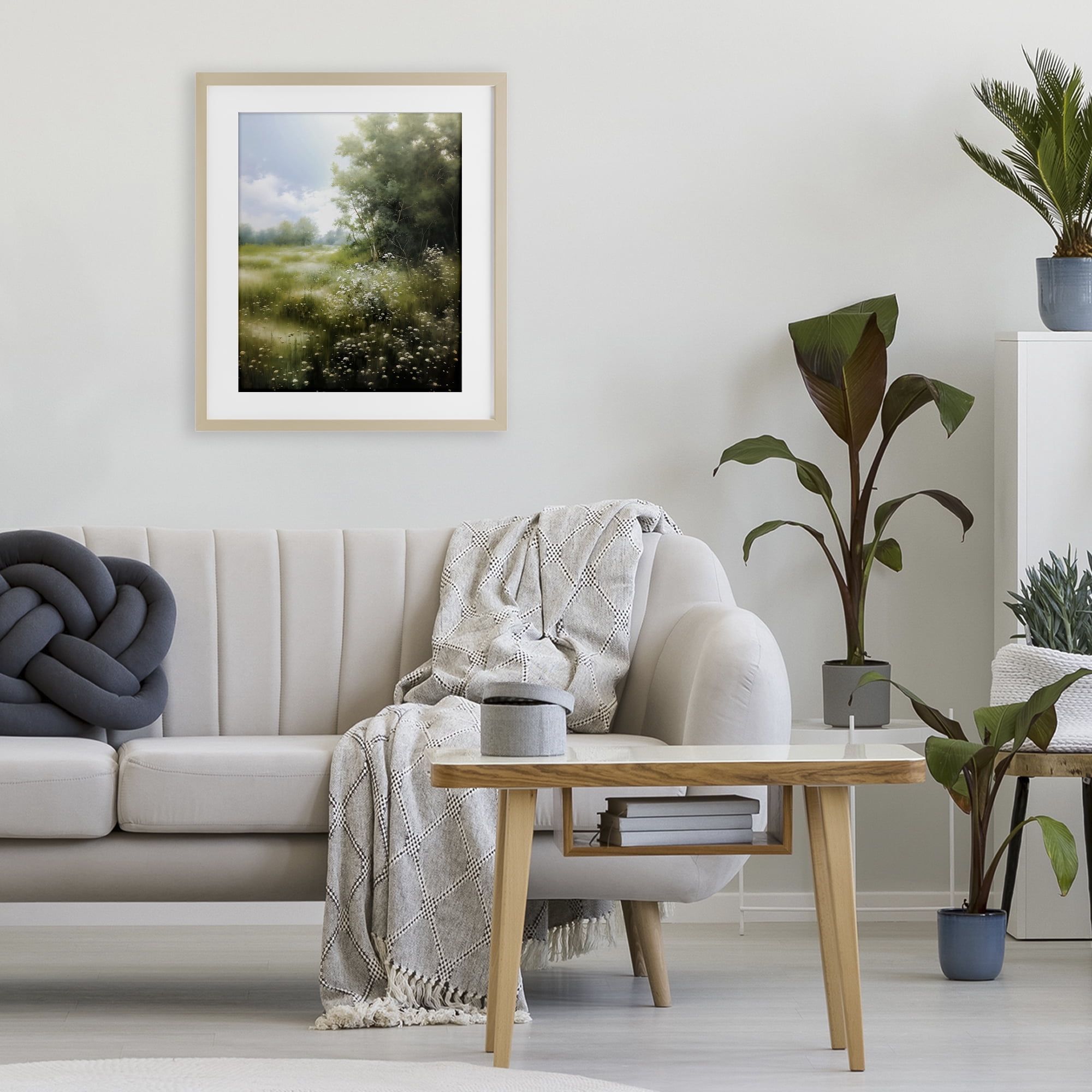 Stupell Industries Greener Pastures Landscape Birch Framed Print Under Glass, design by Heidi Kuntz