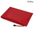 thumbnail image 3 of Uxcell A5 Document Pocket Storage Pouch Waterproof Zipper File Bags, Red 10 Pack, 3 of 6