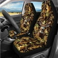 thumbnail image 2 of Yuyamidu Deer Car Seat Covers Set Camo Hunting Steering Wheel Cover Seat Belt Covers Car Armrest Cover Coasters Headrest Covers Key Chain 14 Pack Auto Interier Accessories, 2 of 7