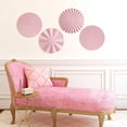 thumbnail image 4 of Pink Metal Sunburst Wall Sculpture 12 Inch Set of 4 For Home Living Room Office, 4 of 7
