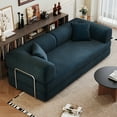 thumbnail image 2 of Leumius 78.8" Convertible Sofa Bed with Fixed-Shape Frame & Support Armrest,Modular Corduroy Sleeper Sofa,Boneless Couch Folding Mattress Couch for Small Spaces - No Assembly Needed,Blue, 2 of 12