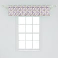 thumbnail image 2 of Ambesonne Retro Window Valance, Nostalgic Floral Petals, 54" X 12", Violet Purple, 2 of 3
