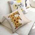 thumbnail image 2 of Monogram Letter F Summer Sunflower Pillow Covers, Floral Decorative Initial 18x18 Inch Throw Pillows for Girls Kids Home Farmhouse Last Name Pillow Case for Sofa Couch Decor, 2 of 6