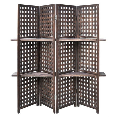 Rustic Lattice Work Room Divider