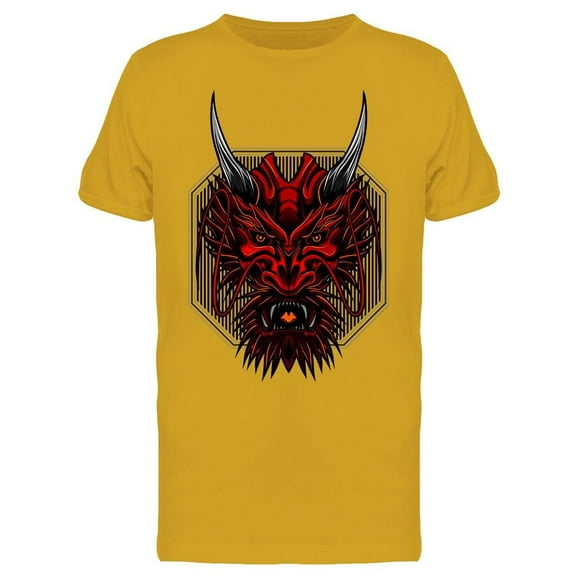 Red Dragon Furious Face T-Shirt Men -Image by Shutterstock, Male Medium