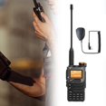thumbnail image 1 of Radio bidireccional, radioaficionado -k58 banda dual recargable, recepción de banda de aire, de frecuencia Vox Weather FM Radio 200 canales de , con micrófono CUTICAT walkie-talkie, 1 of 8